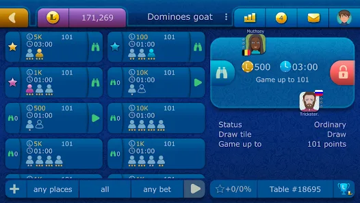 Dominoes LiveGames online preview 8